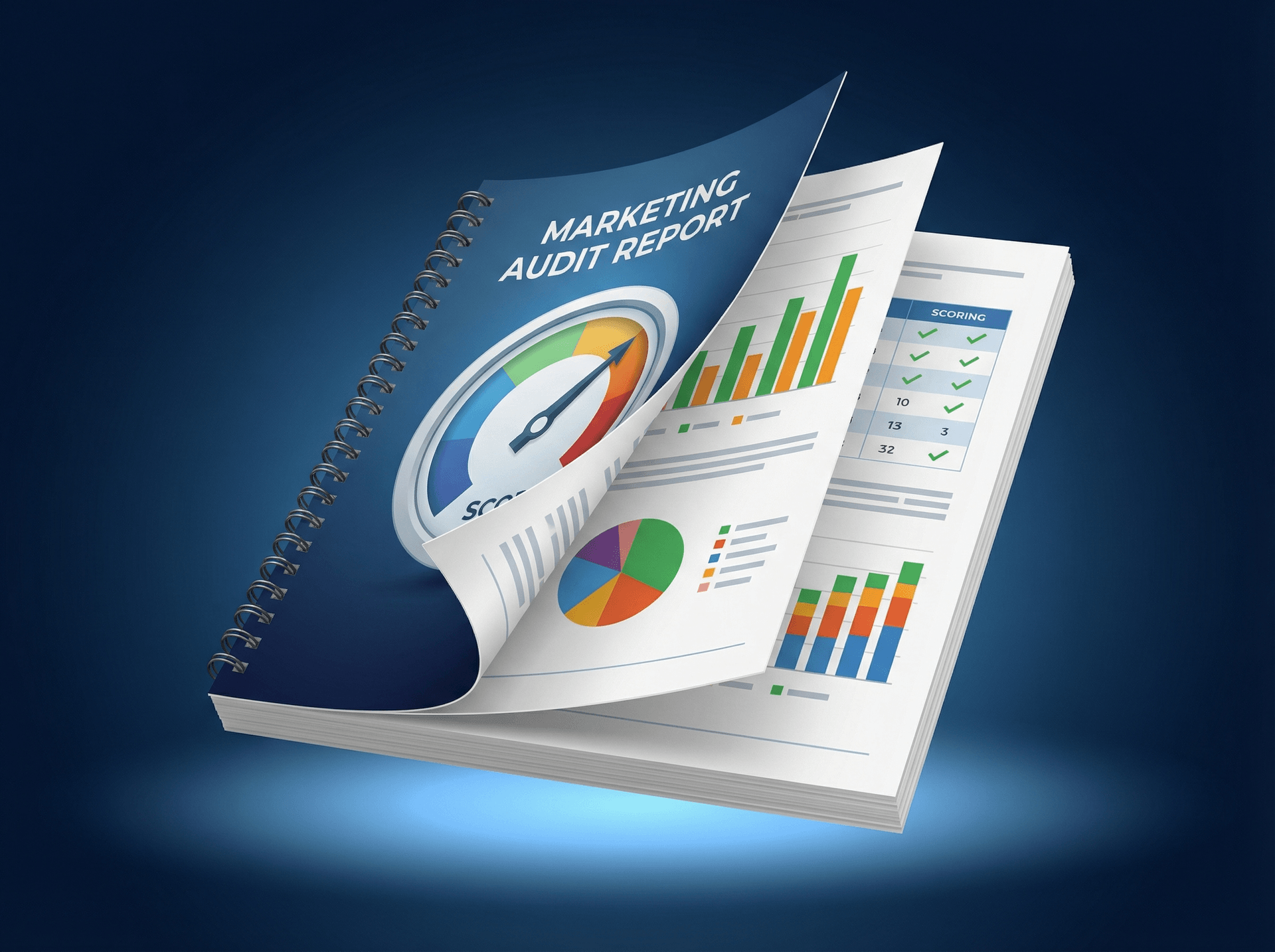 Aperçu du rapport d'audit digital de 236 pages généré par IA